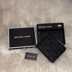 Michael Kors Black Wallet with White Box
